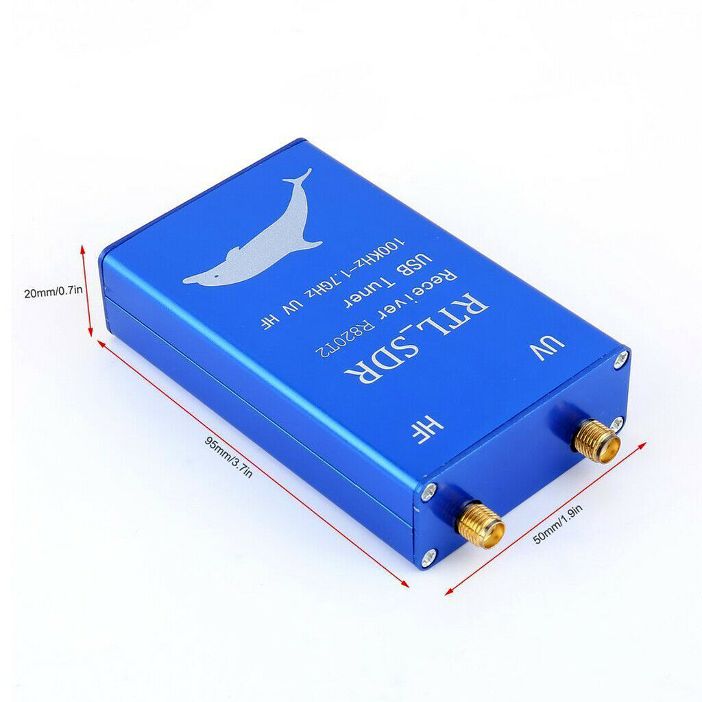 RTL2832U+R820T2 100KHz-1.7GHz UHF VHF HF RTL.SDR USB Tuner Receiver AM FM