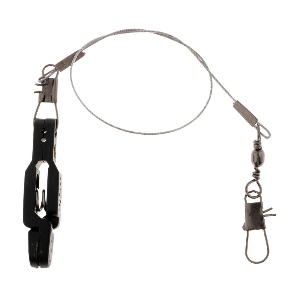 3pack Downrigger Release Clip 12" Leader & Cannonball Snap Power Grip Plus