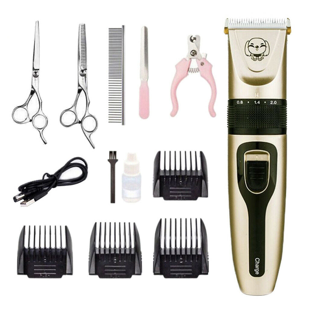 Dog Hair Trimmer Clippers 1 Set Hairs Shavers With 2pcs Stainless Scissor