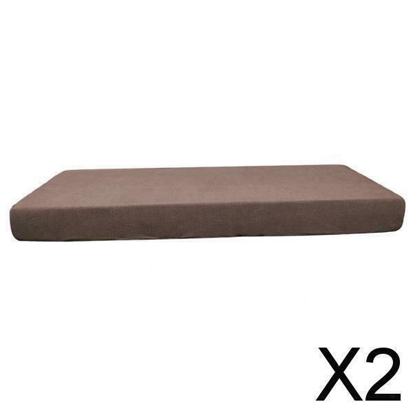 2X Sofa Futon Protector for Living Room Garden Couch Light Coffee-Size L