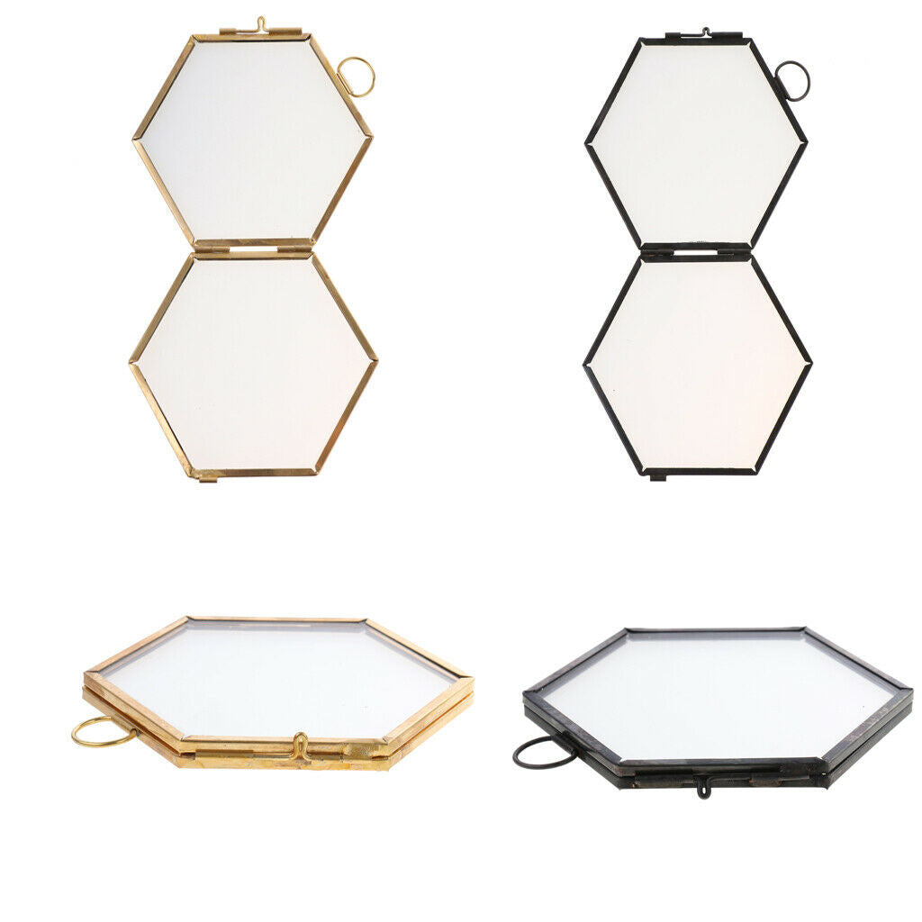4PC Modern Hanging Photo Frame Metal & Glass Picture Frame Wedding Favor