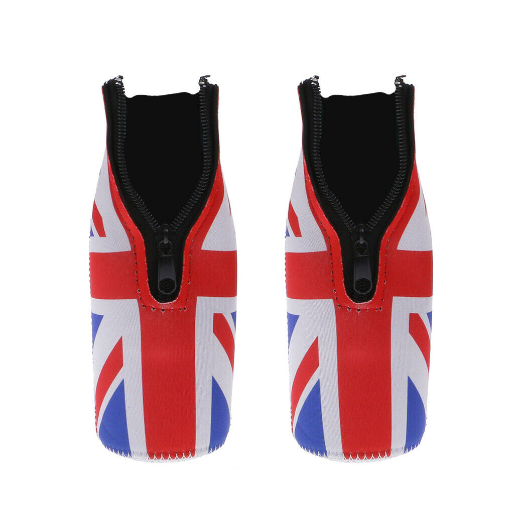 12 PCS Union Jack UK Flag Stubby Beer Can Sleeve Holder