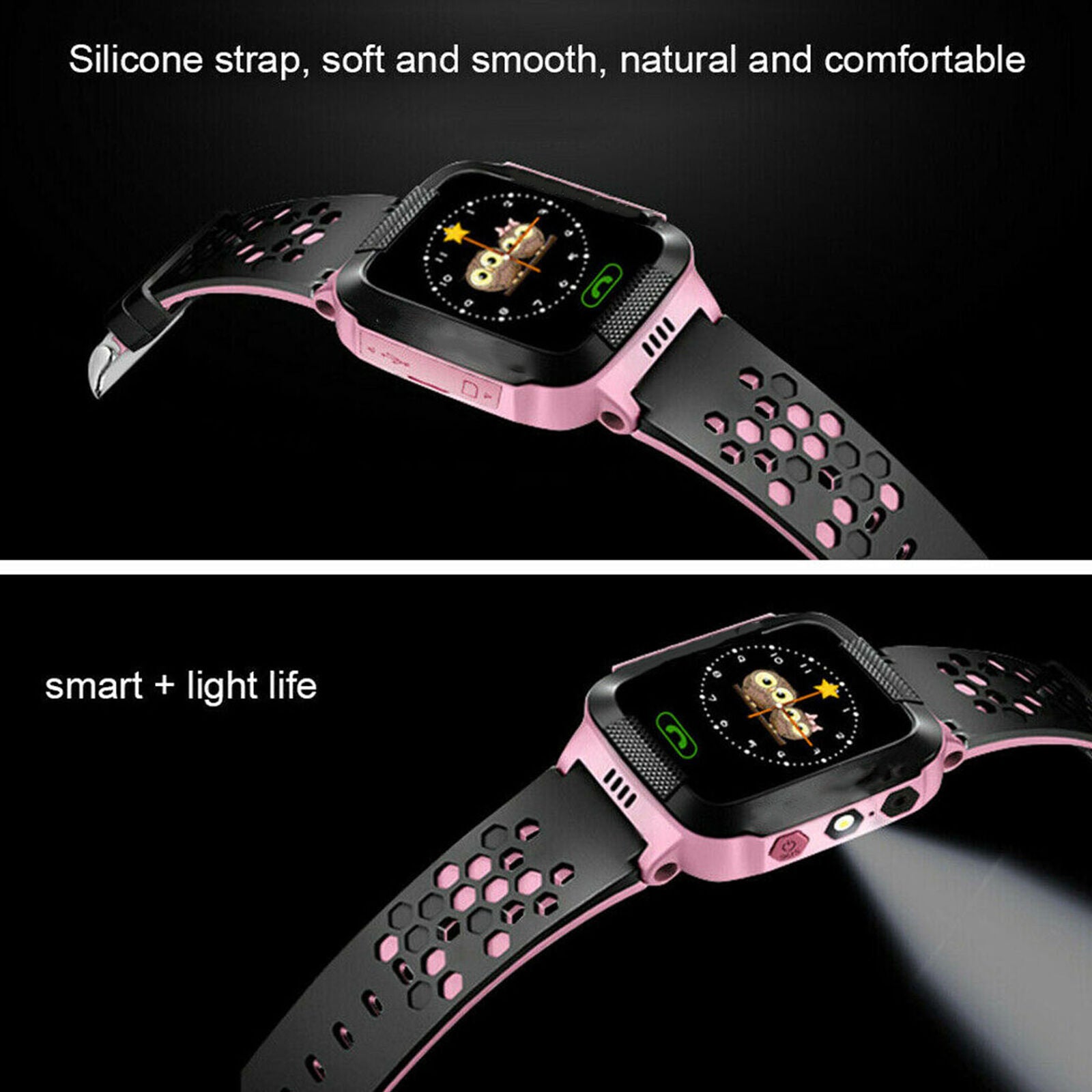 Fitness Kids Children Smart Watch Camera Locator SOS Tracker/SIM Card Slot