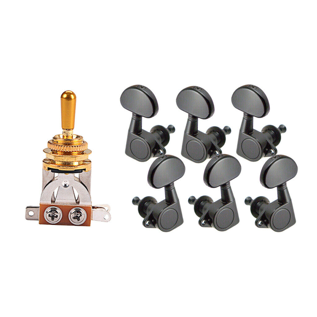 Selector Switch Lever 3 Way 6 Pcs Sealed Tuners Tuning Guitar