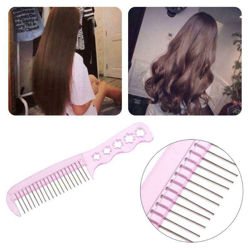 Anti-Static Steel Teeth Plastic Wig Comb Brushes Hairpiece Care Hair Brush