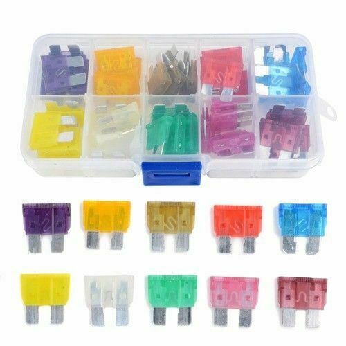 50Pcs Medium Blade Fuse Assorted Set Auto Car Truck Motorcycle SUV Fuses 3-40A