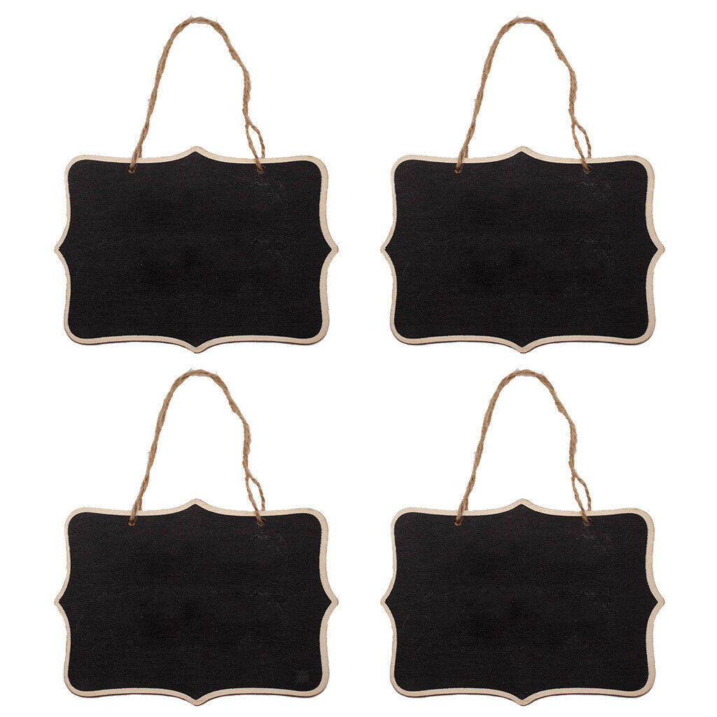 4Pcs Mini Hanging Chalk Board Blackboard Memo Garden Plant Sign Note Plate 1