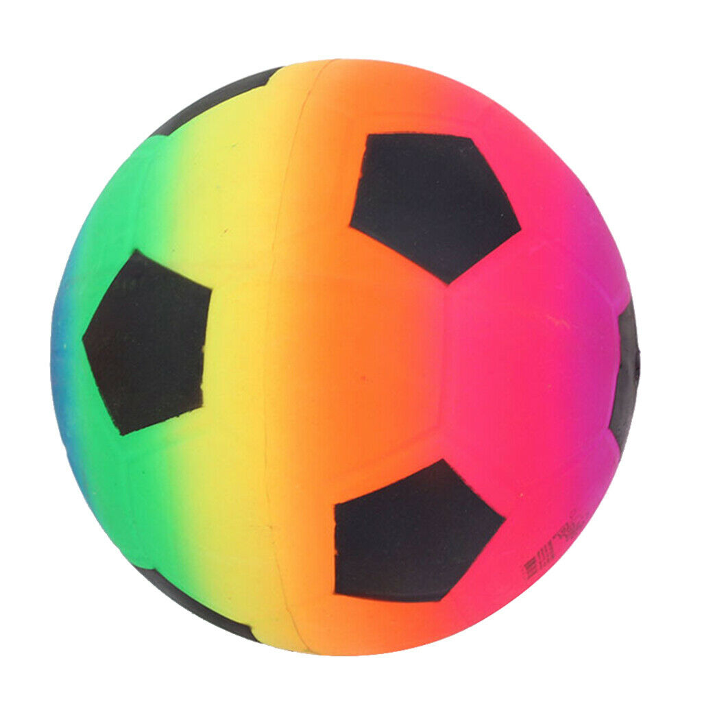 9inch Kids PVC Soccer Inflatable Rainbow Outdoor Indoor Playing Ball for Child -