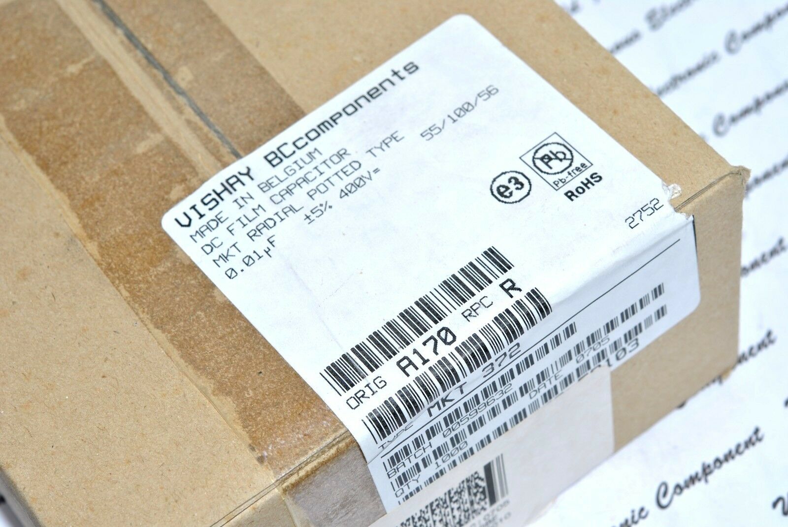 10pcs - VISHAY BC MKT372 0.01uF 10nF 400V 5% pitch:10mm Radial Film Capacitor