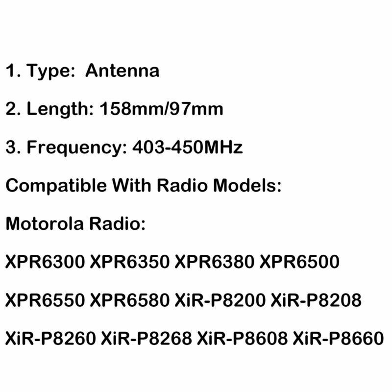 5x UHF Antenna 403-450MHz For  XiR-P8268 XiR-P8668 Radio 97mm  AT2