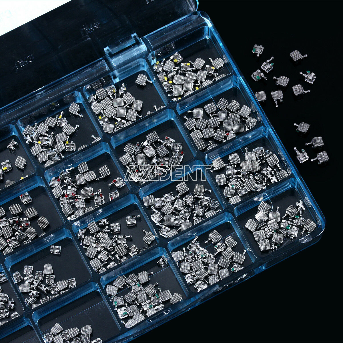 400pcs Dental Orthodontic Monoblock MIM Bracket Braces Mini MBT 022 Hooks 3 4 5