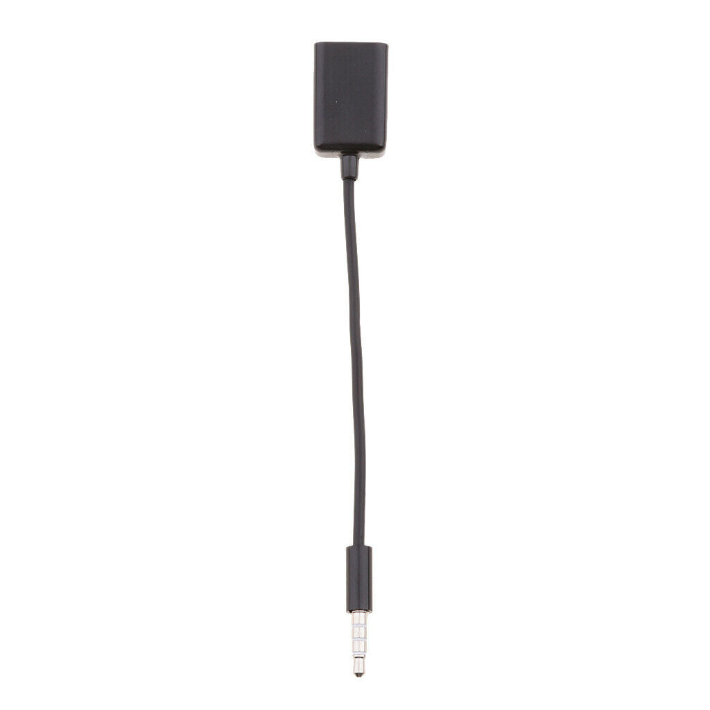 3.5mm Car Male Audio AUX Headphone Plug to USB 2.0 Female Jack Cable Adapter