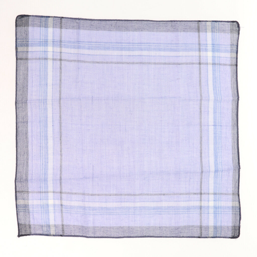 24pcs Tartan Handkerchiefs Plaid Hanky Casual Formal Pocket Square Assorted