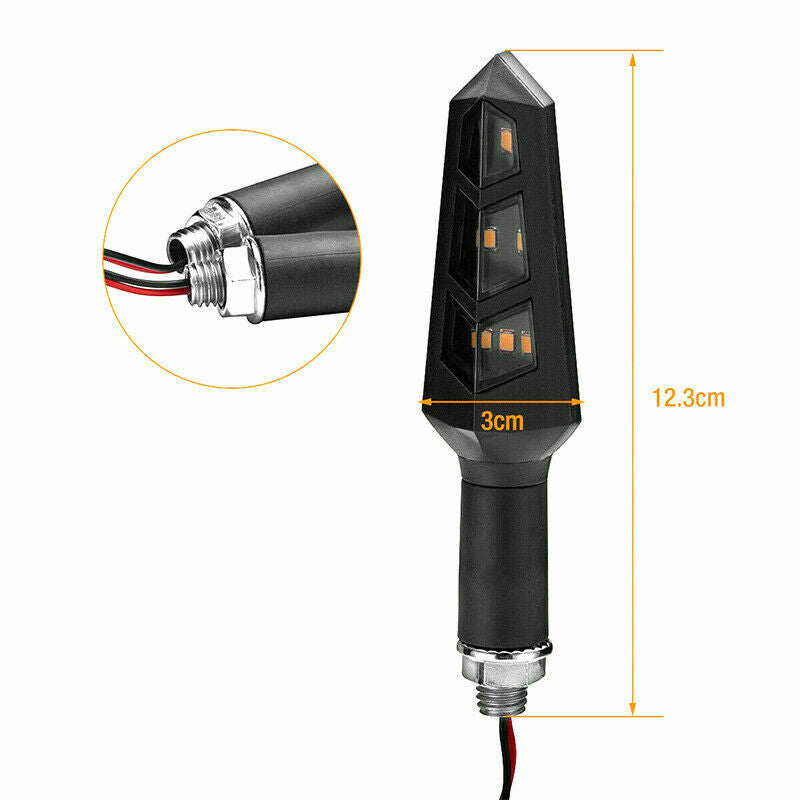 4X Motorcycle LED Turn Signals Blinker Light Indicator For Yamaha Kawasaki