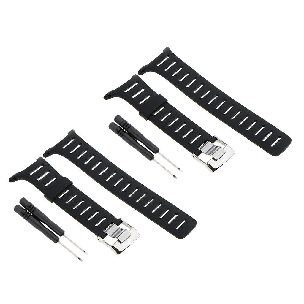 2pcs Fashion Rubber Watch Band Wrist Watch Strap Watch Link Watch Rubber