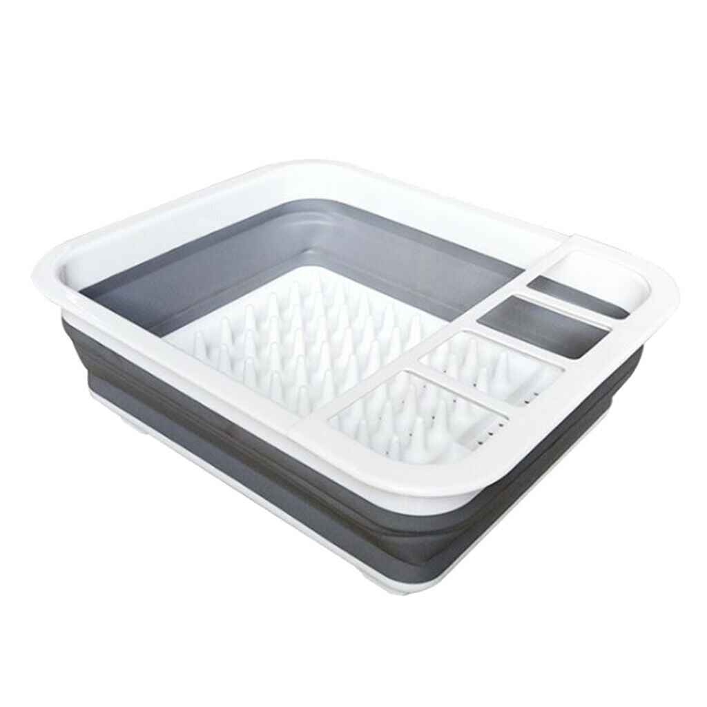Sink Drain Basket Rack Basket Kitchen Organizer Shelf Adjustable Gray White