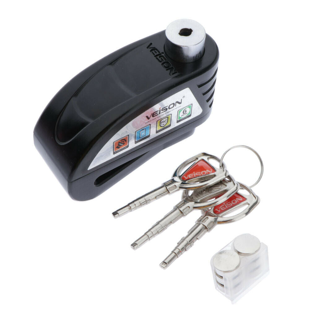 6mm Motorcycle Bike Anti-theft Brake Disc Wheel Alarm Security Lock Loud