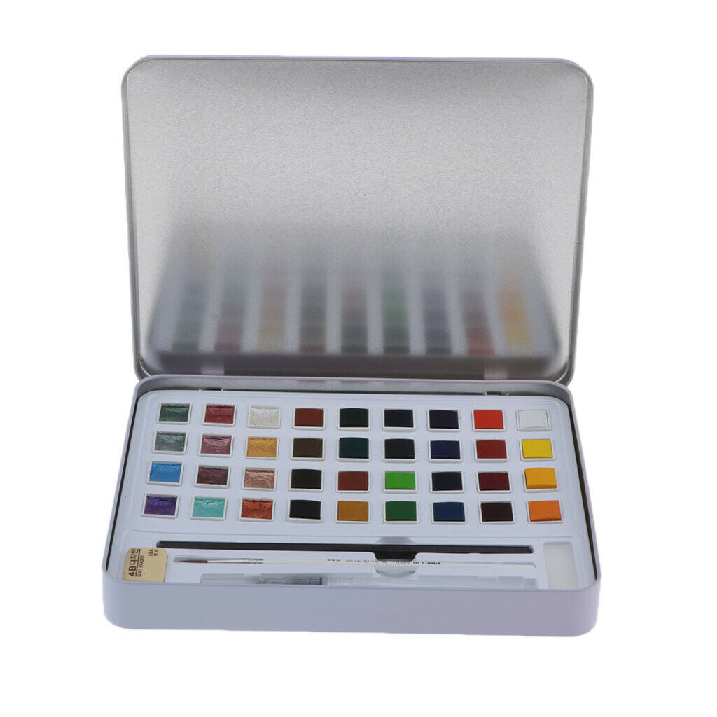 36 Colors Watercolor Paints in Case for Artist Drawing Painting Art Crafts Kits