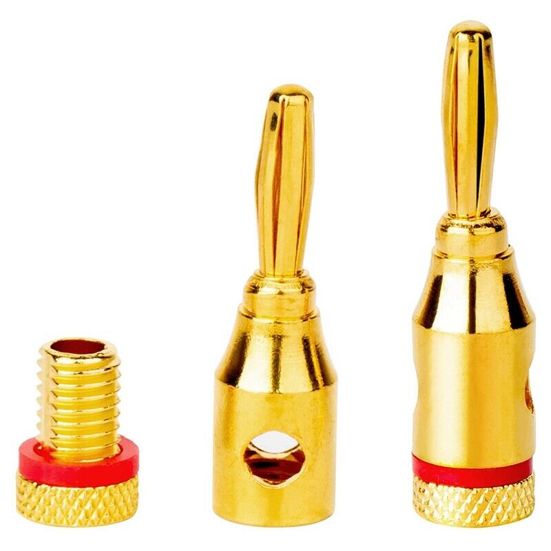 10 Pairs Banana Plugs - Open Screw Type for Speaker Wire, Home Theater, Wall PM6