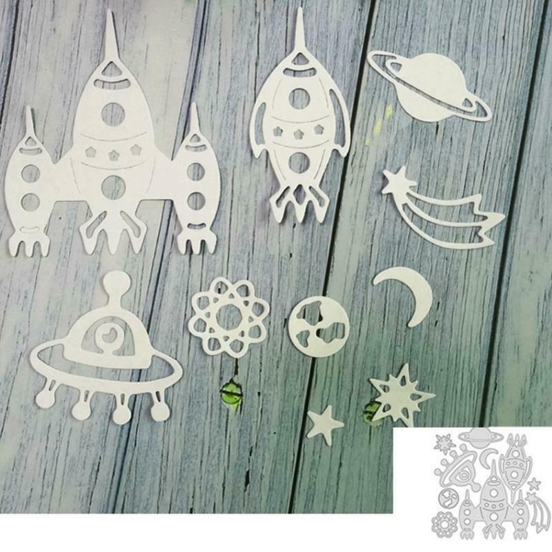 Planet Moon Metal Cutting Die Stencil DIY Scrapbooking Album Paper Card Template