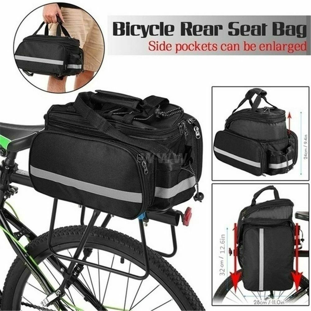 Rear Bag Riding Equipment Waterproof Pannier Rack Pack Cycling Shoulder Pouchs
