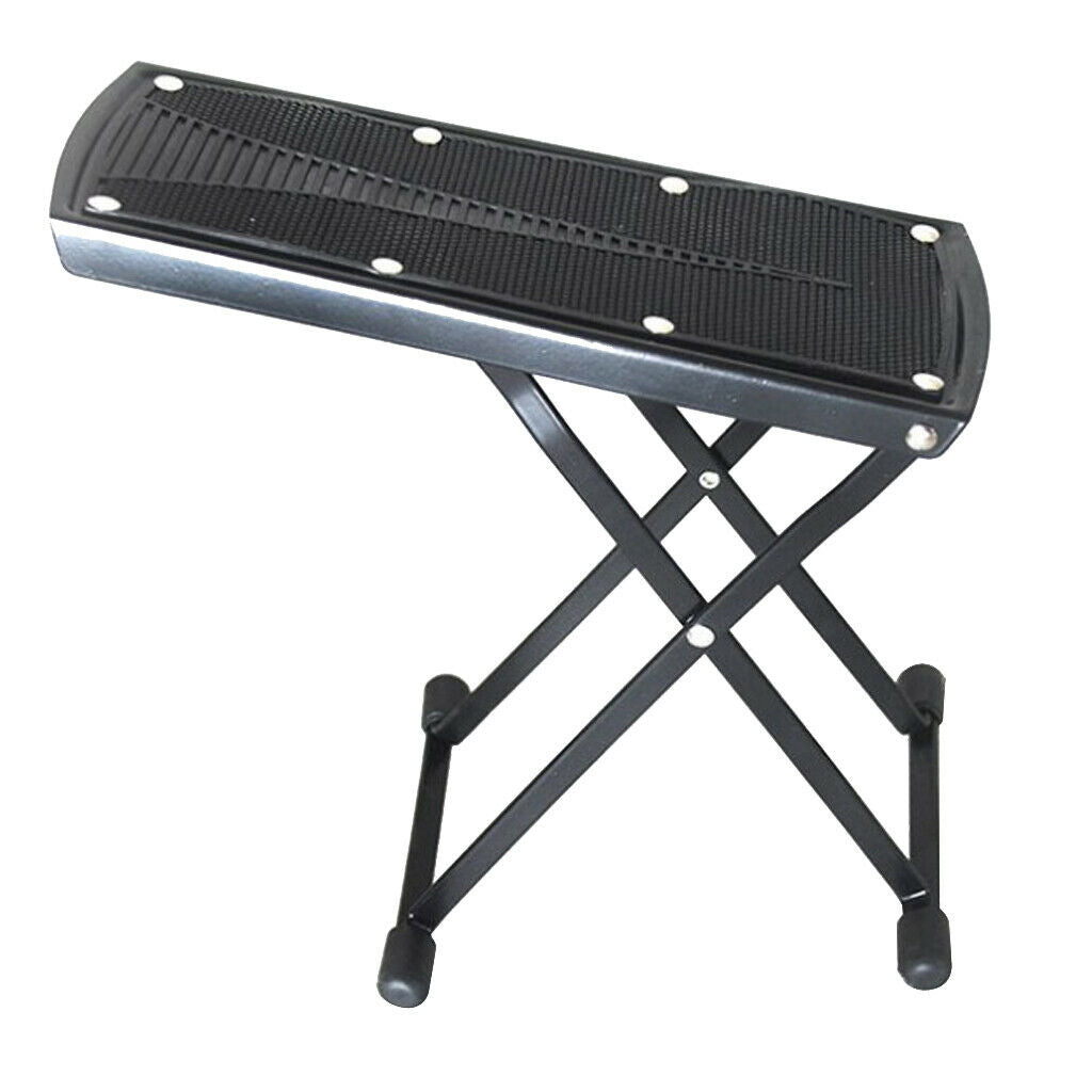 Adjustable Folding Guitar Rest Footstool Non Slip Portable Guitar Footrest