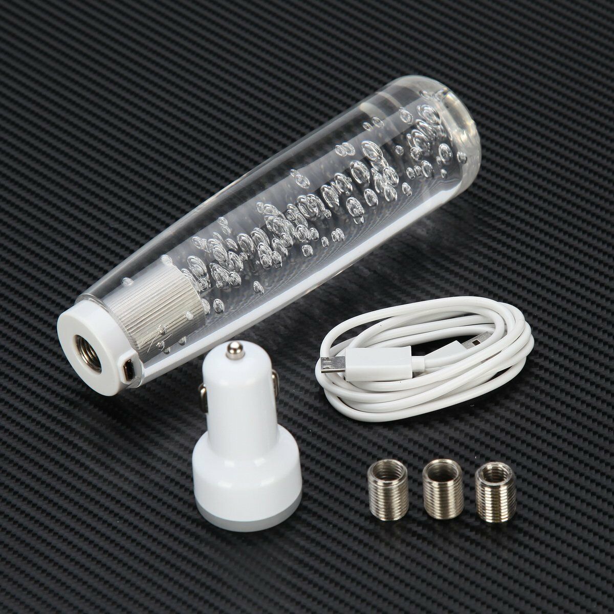 Colorful RGB Crystal Bubbles AT/MT Car  Gear Shifter Shift Lever Knob Head JDM