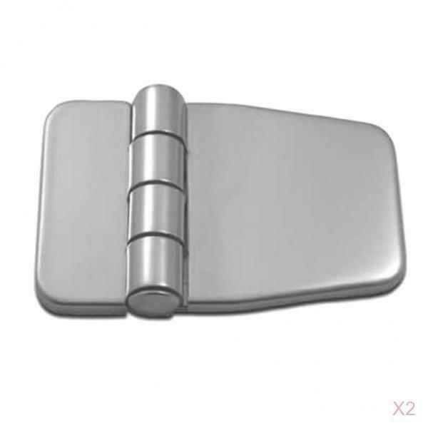 2Pcs Marine RV Stainless Strap Hinge Cabinet Door Gate Hinges Boat Hardware