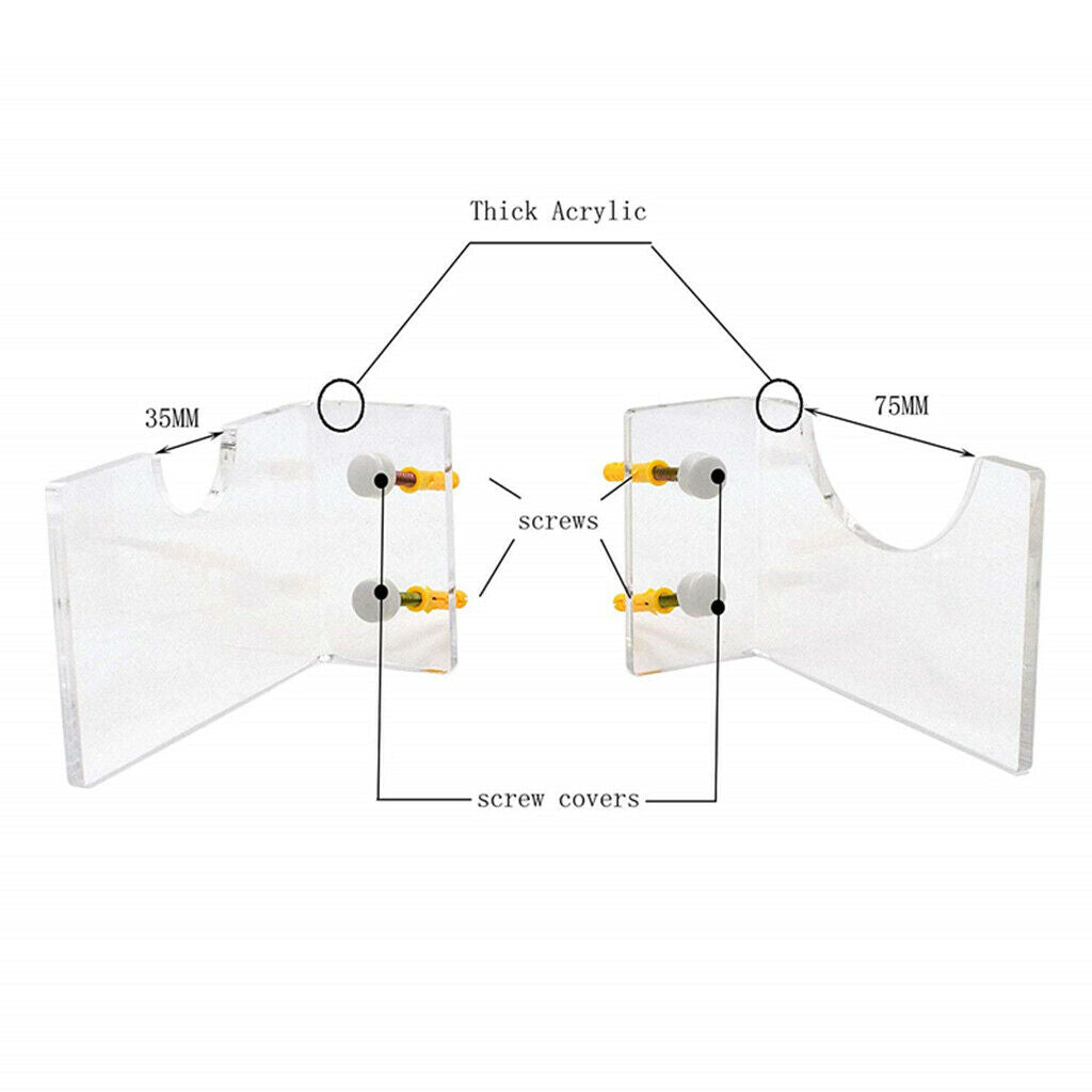 Clear Acrylic Wall Mounted Display Stand Horizontal Rack Storage for Lightsaber