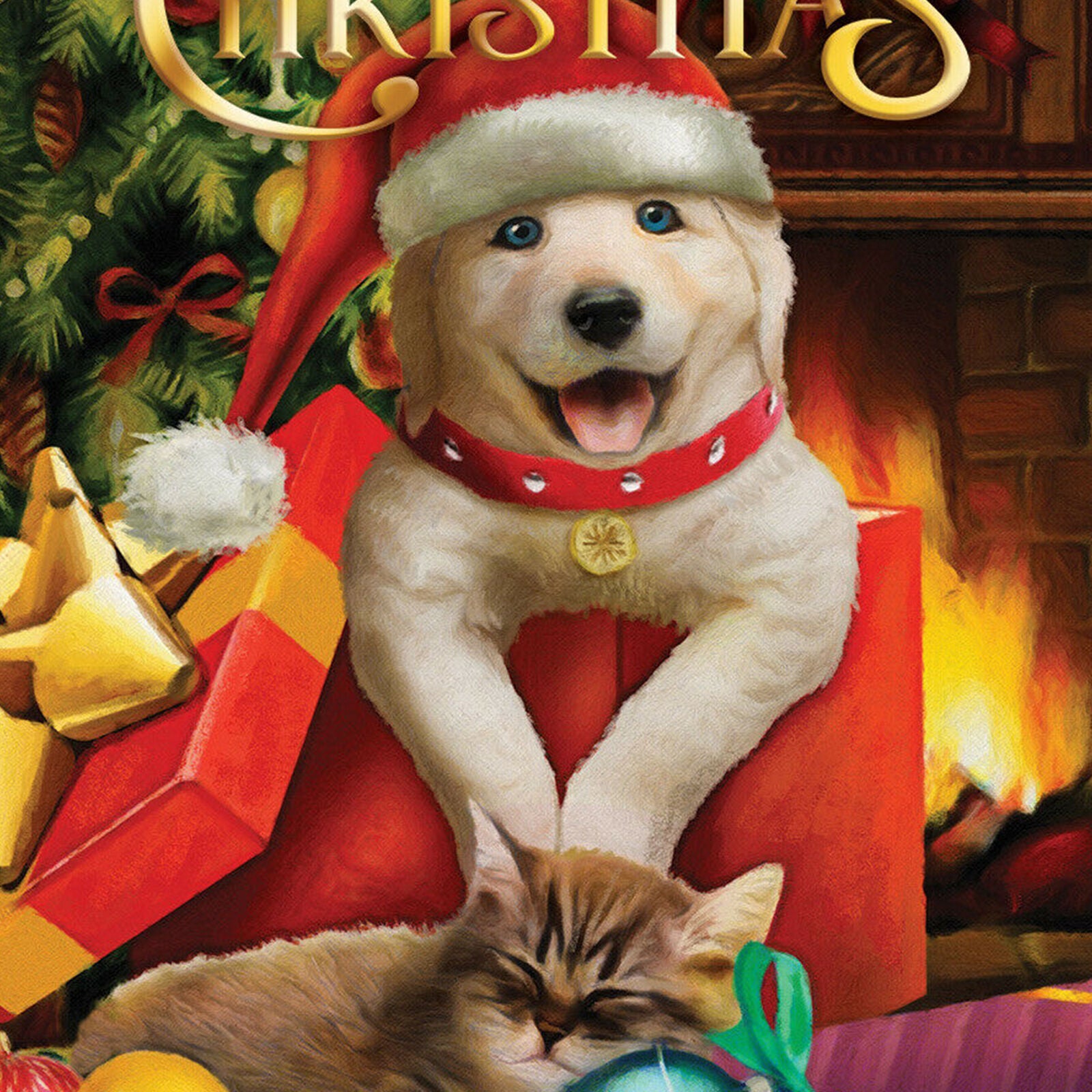 Christmas Puppy House Flag Kitten Presents Cat 28" x 40" Briarwood Lane