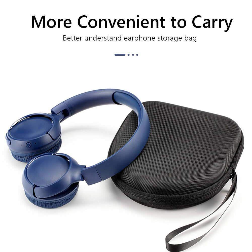 Hard EVA Headphone Hard Case for TUNE 510BT Wireless Headset Storage Bag Black