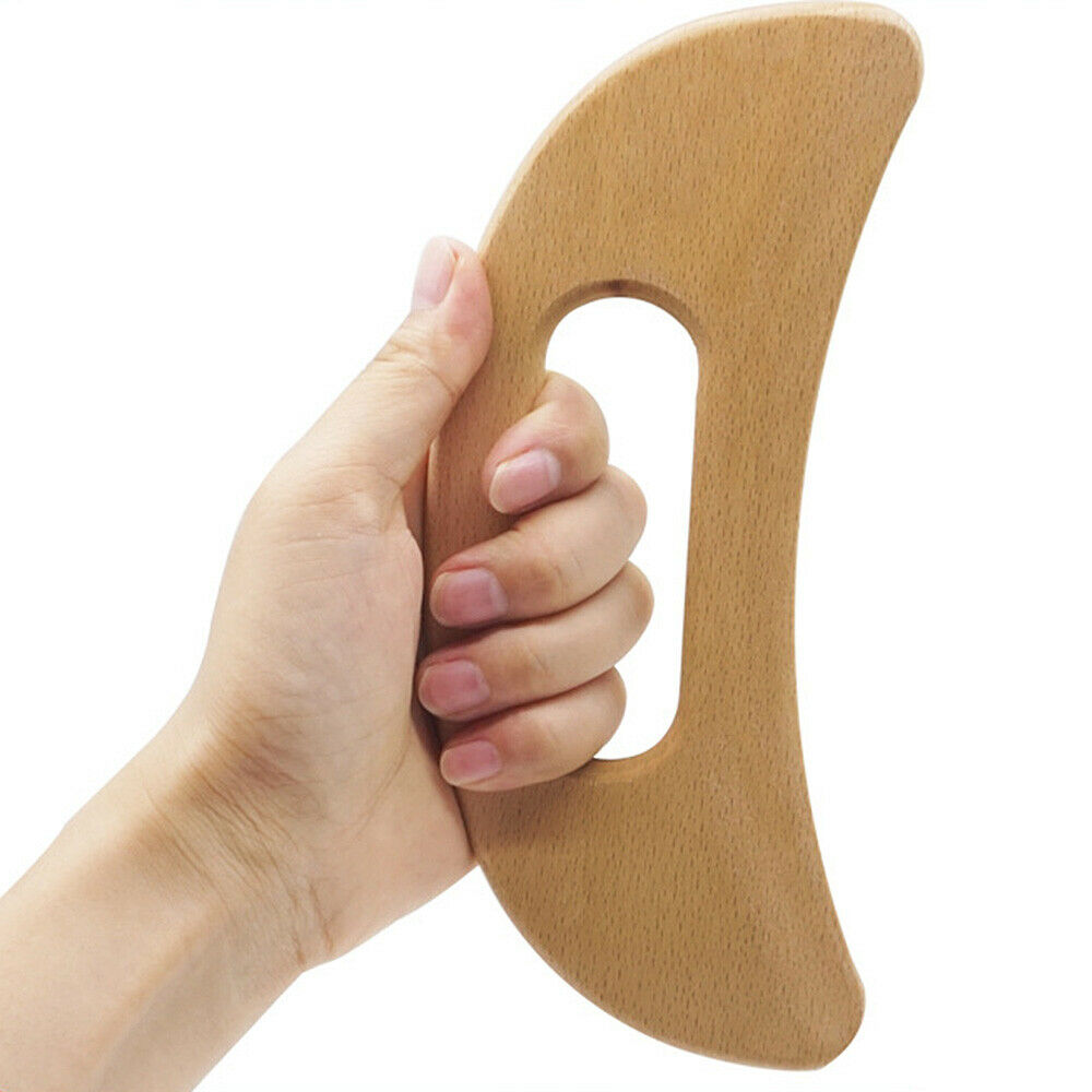 1PC Wooden Scraping Board Lymph Meridian Massage Face Neck Back Massagers Tool