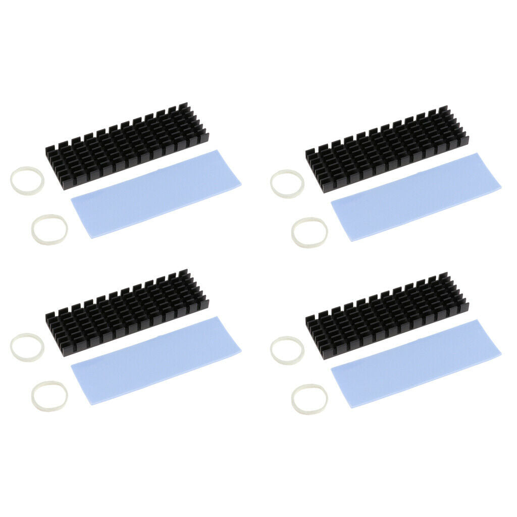Pack of 4 Pure Aluminum Heatsink Thermal Pad For M.2 NVME NGFF PCI-E SSD