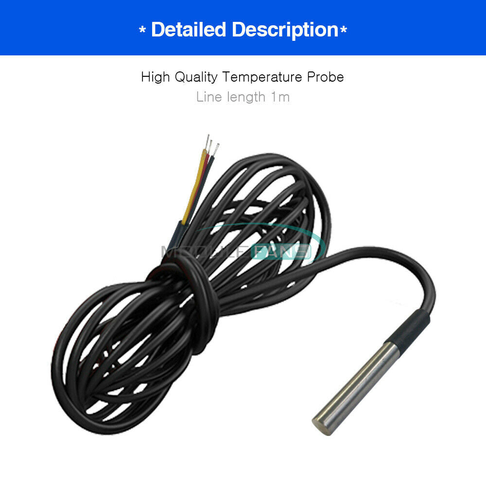 DST1000 AC 100/220V Thermostat Temperature Controller and DS18B20 Probe Sensor