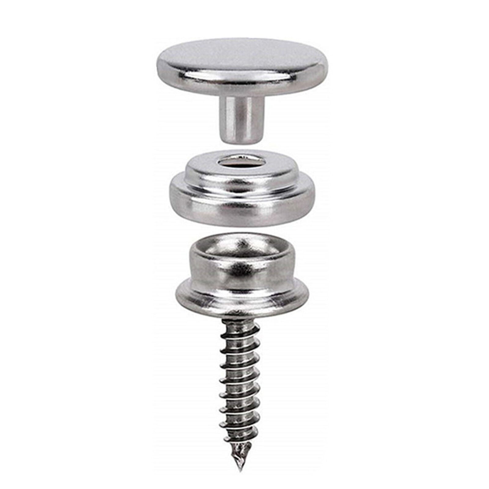 Stainless Steel Canvas Boat Cover Snap Press Stud Button Fastener Kit with Tools