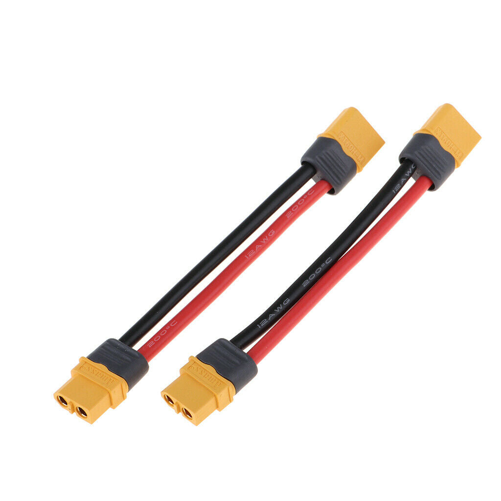 2x 40cm xt60 Connectors Extension Cables Convert Lines for RC Car Boats Lipo