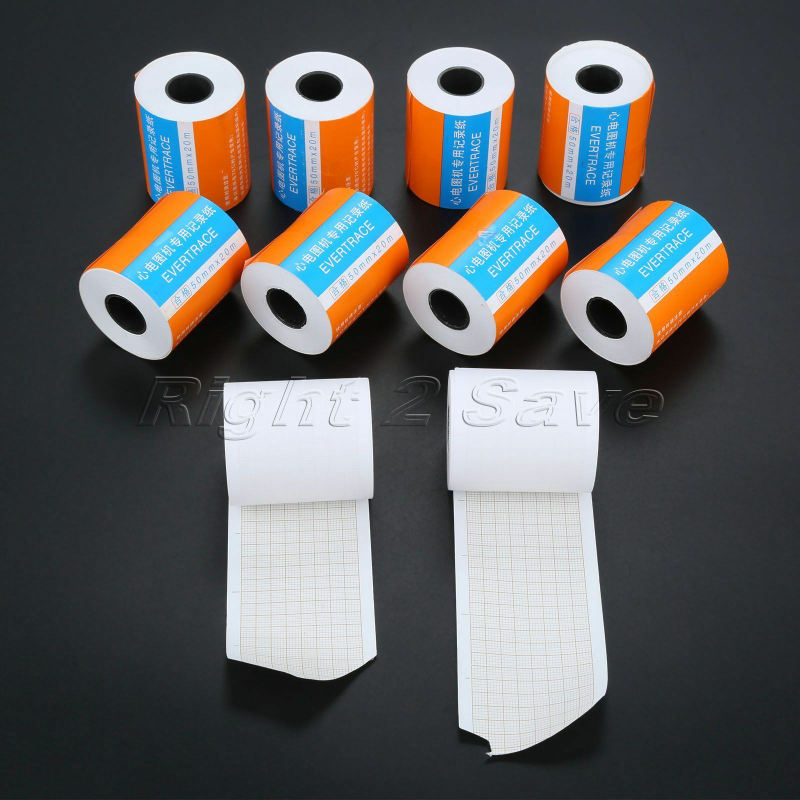 10 Roll 50mm*20m Thermal Print Paper Recording ECG/EKG For ECG100G ECG80A ECG90A