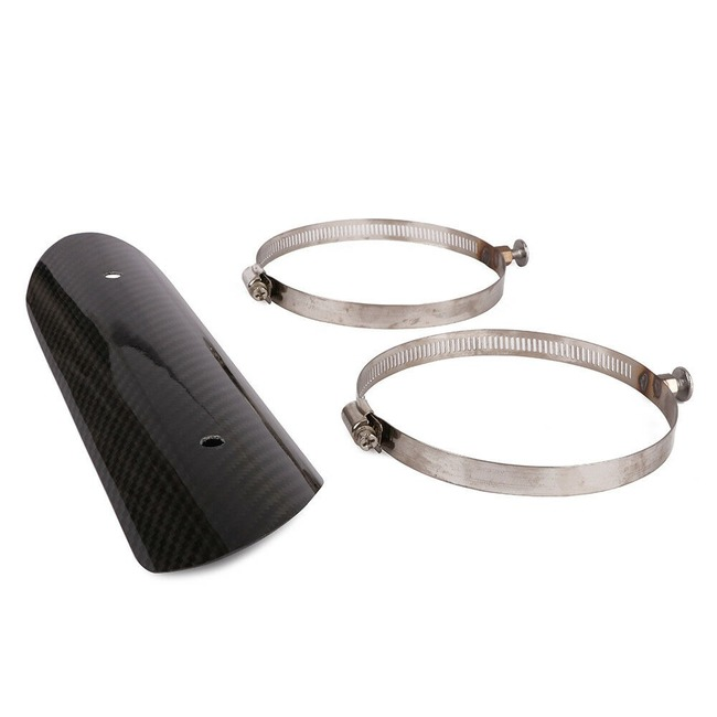 Universal Carbon Fiber Exhaust Pipe Heat Shield For Motorcycle Dirt Street Bike