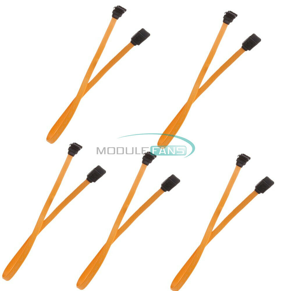 2PCS Serial SATA RAID DATA HDD Hard Straight-Right Angle 45cm Signal Drive Cable