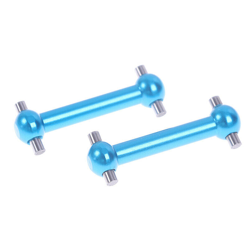 2Pcs Aluminum Dog Bone Drive Shaft Set for Tamiya TT01 TT01E TT02 Gear BBEA Qx
