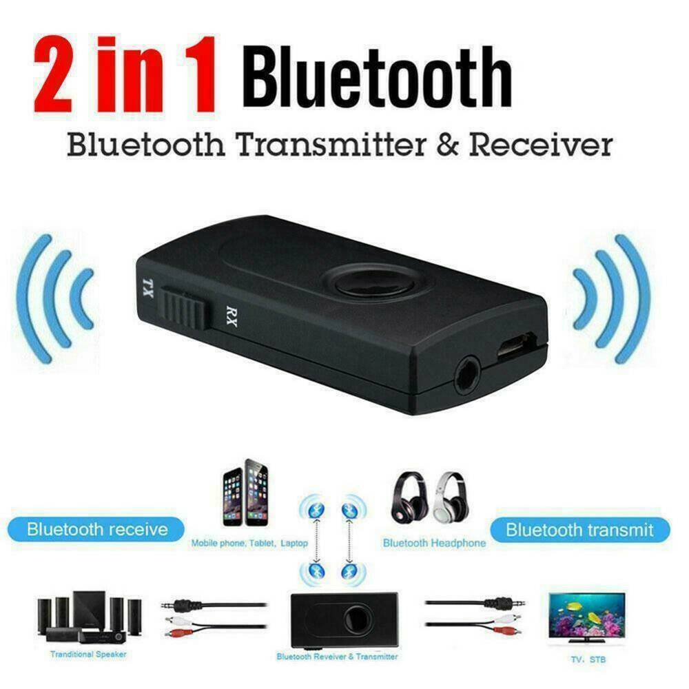 USB Bluetooth 5.0-Transmitter Receiver Stereo Audio Adapter AUX 3.5mm TV CAR PC