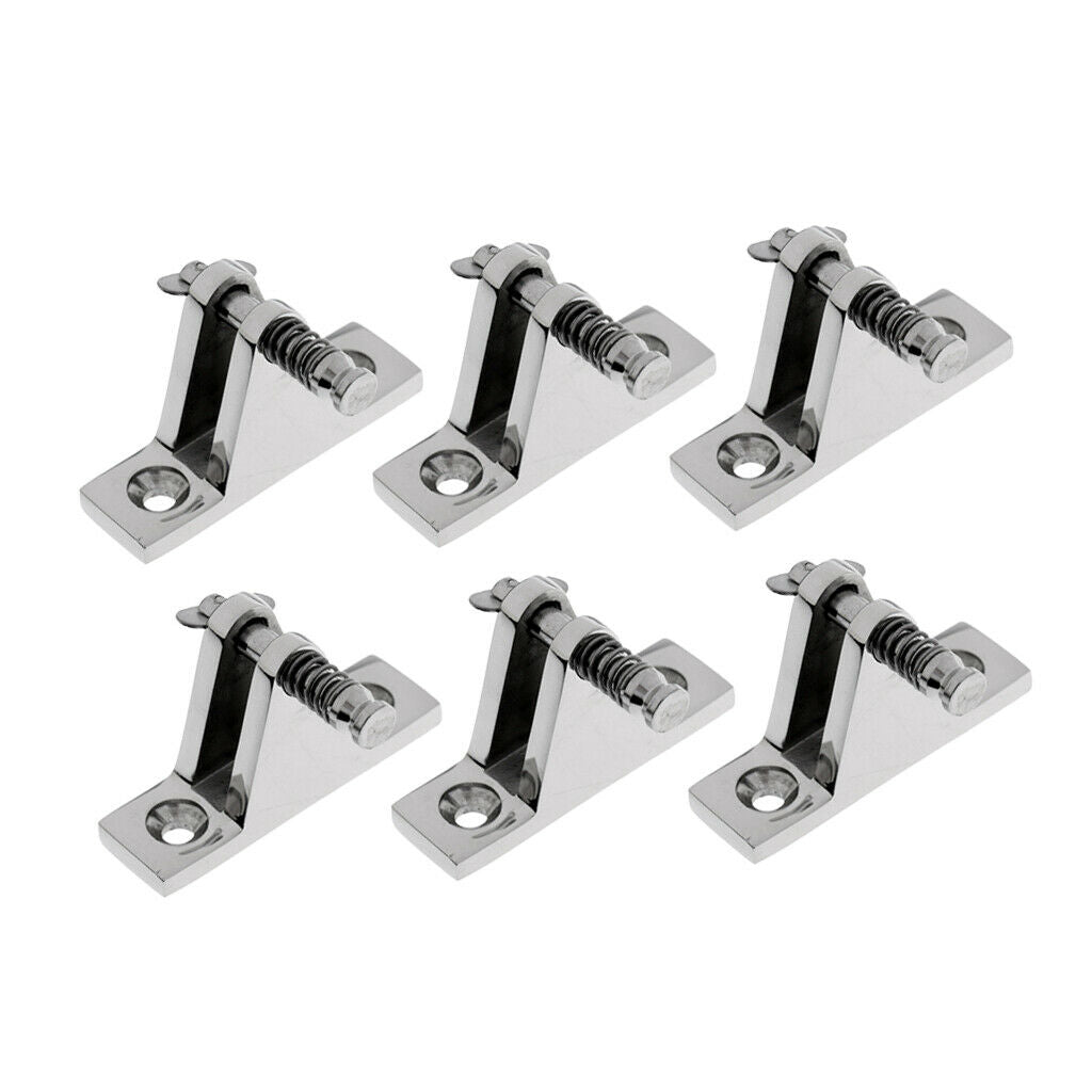 6 Pieces Boat Deck Hinge Stainless Steel Hinge Door Cabin Stamp Bracket Hinge
