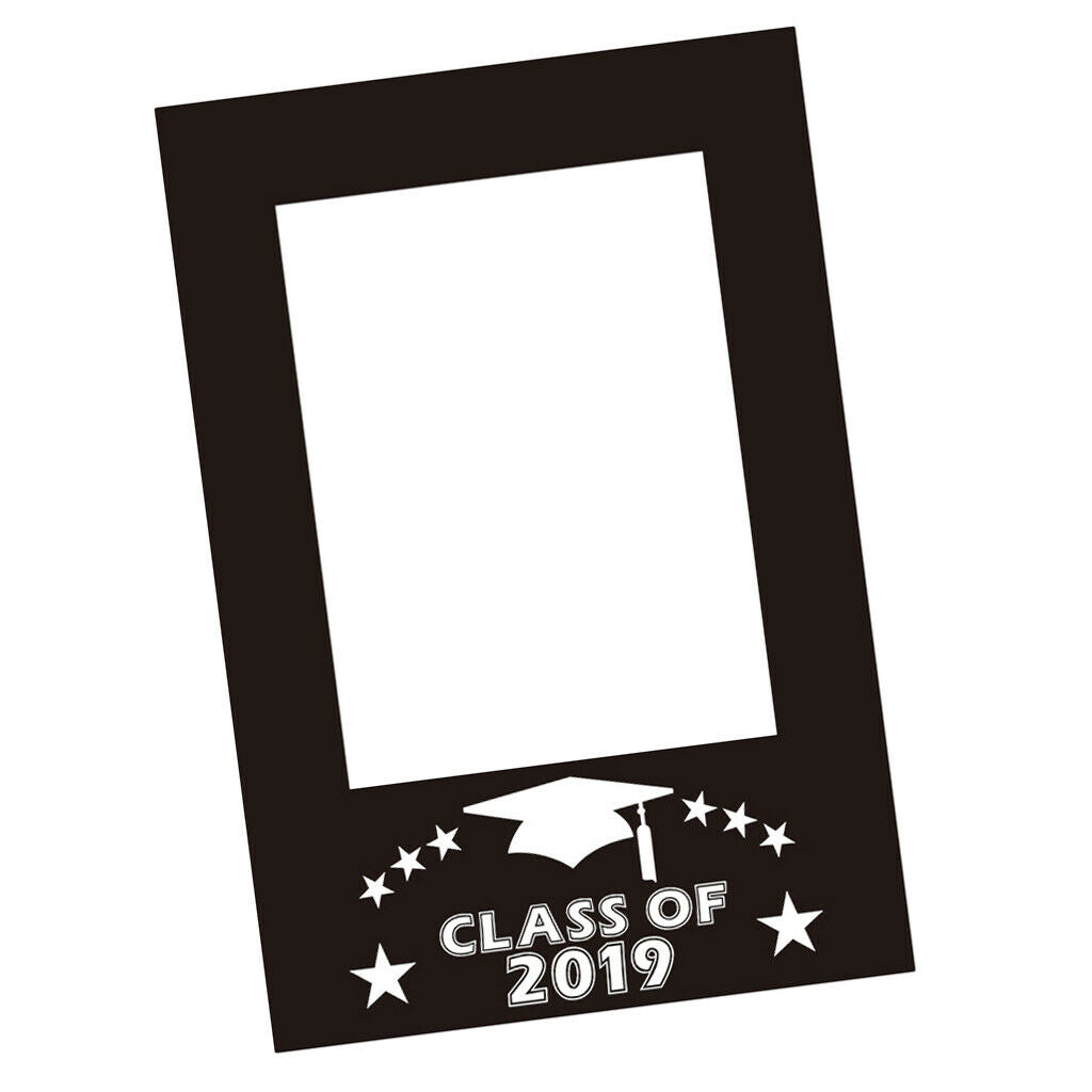 2019 Graduation Photo Booth Props Picture Frame Cutouts Party Supplies Decor