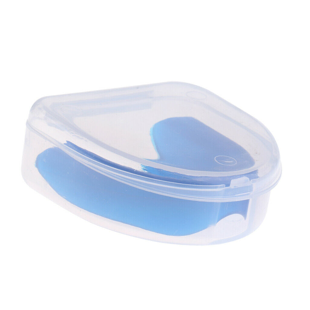 Mouth Guard Teeth Gum Shield Case Protector Mouthguards MMA Boxing Blue