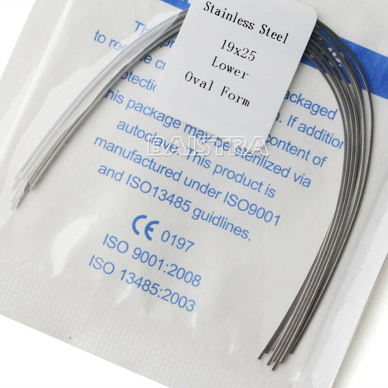 30x Dental Ortho Stainless Steel Arch Wire 19*25Lower Ovoid Rectangular