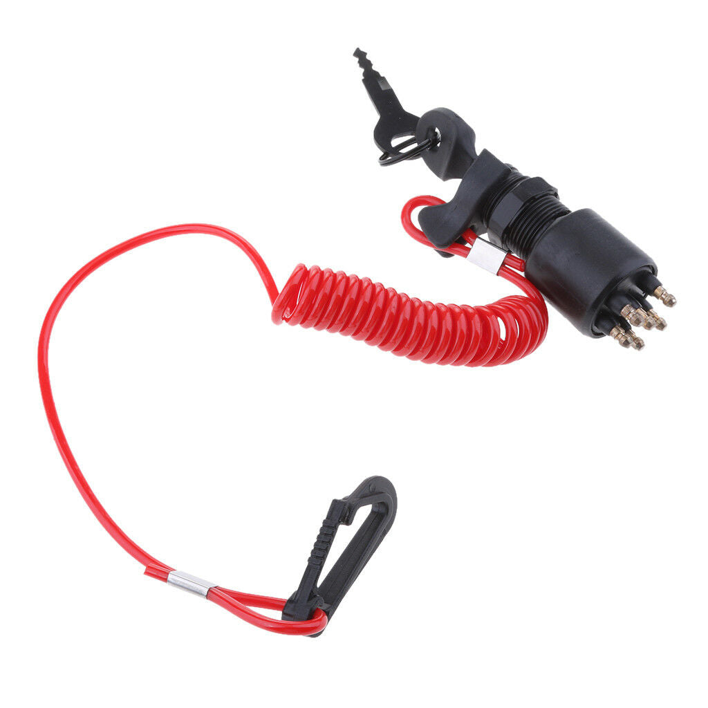 175974 5005801 Ignition Switch Key Assembly w/Lanyard for Johnson Evinrude