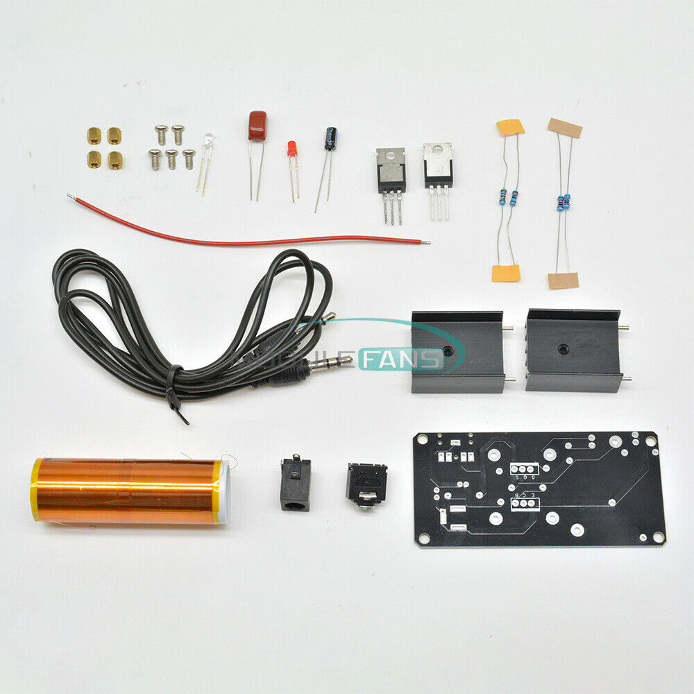 Kits 15W Tesla Mini Coil Plasma Speaker DC 15-24V Wireless Transmitter Generator