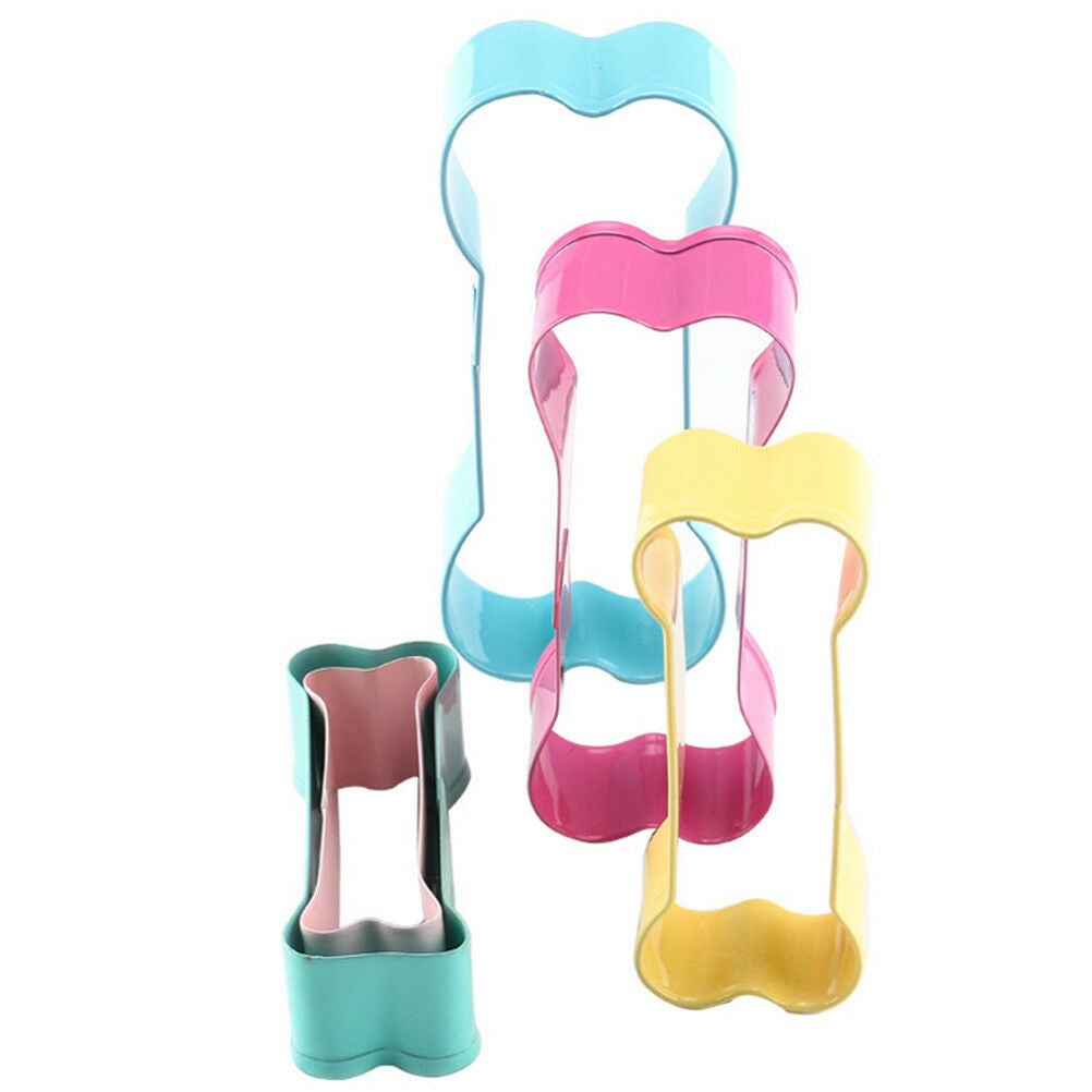 5pcs biscuit stainless steel baking colorful dog bone cutter fondant cookie m SJ