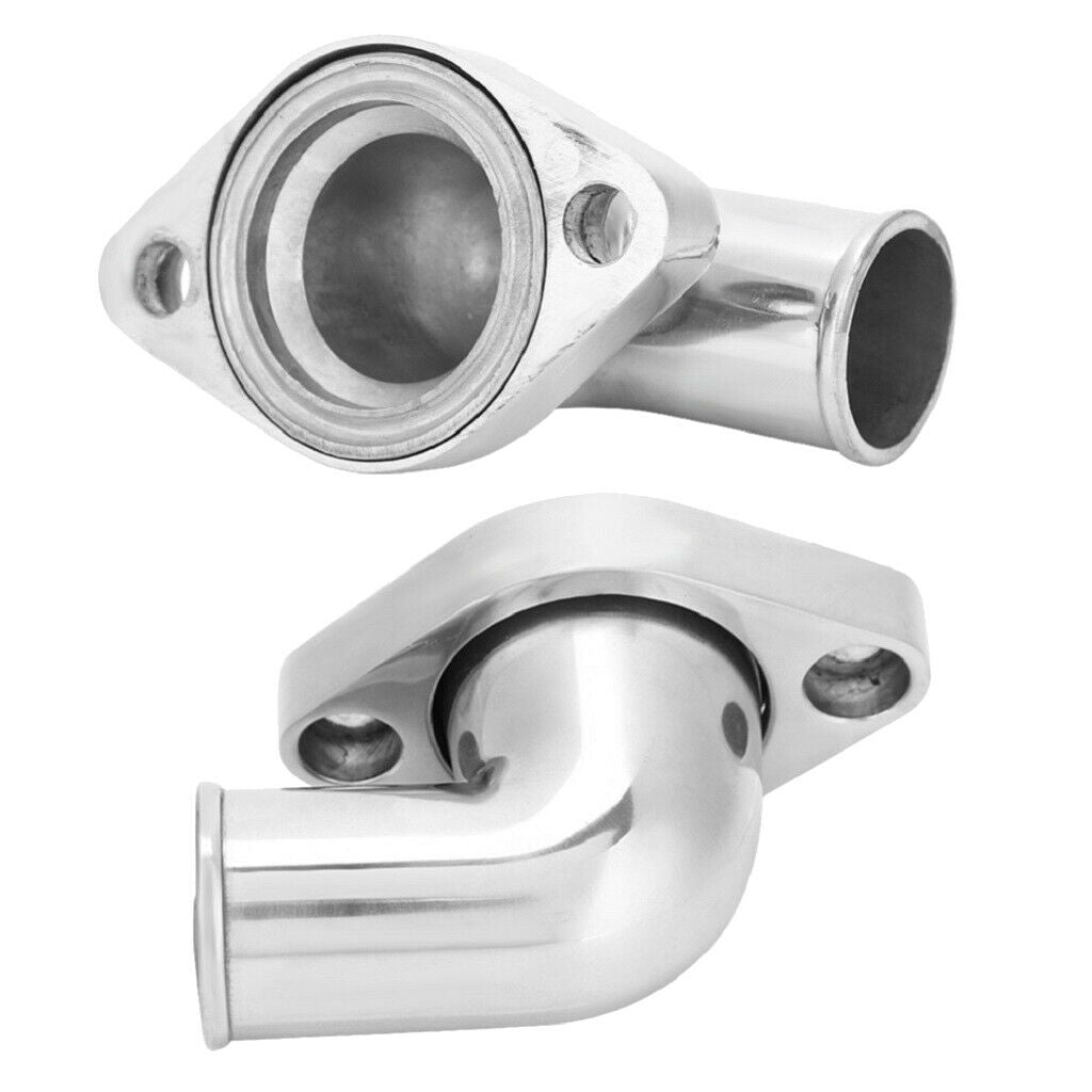Polished Alloy 90 ° Water Neck Thermostat Housing With