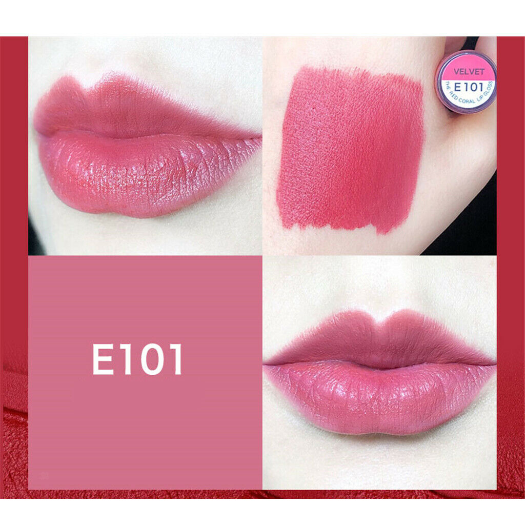 Makeup Velvet Matte Lip Glaze Lipstick Gloss Long Lasting Peach Bean Paste